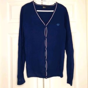 Fred Perry Royal Blue Cardigan